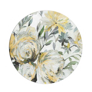 ماوس پد دایره‌ای مدل YELLOW FLOWER NU38